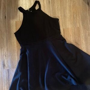 Almost famous black skater a-line halter top dress full skirt sleeveless xl